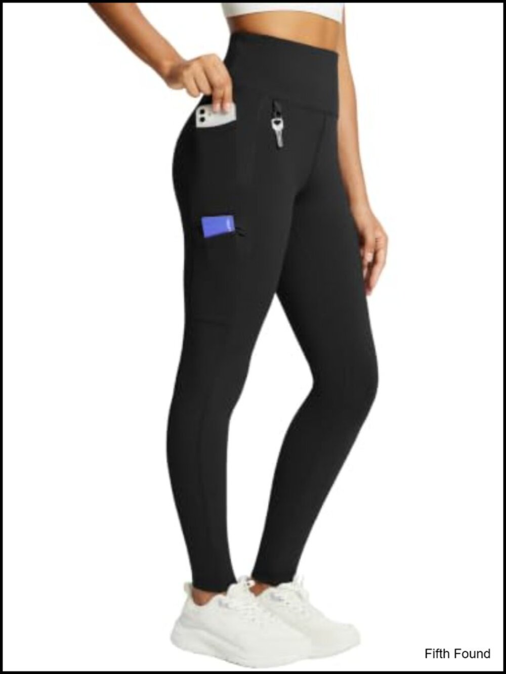 Fleece Lined Waterproof Thermal Leggings High Rise Pockets Hiking